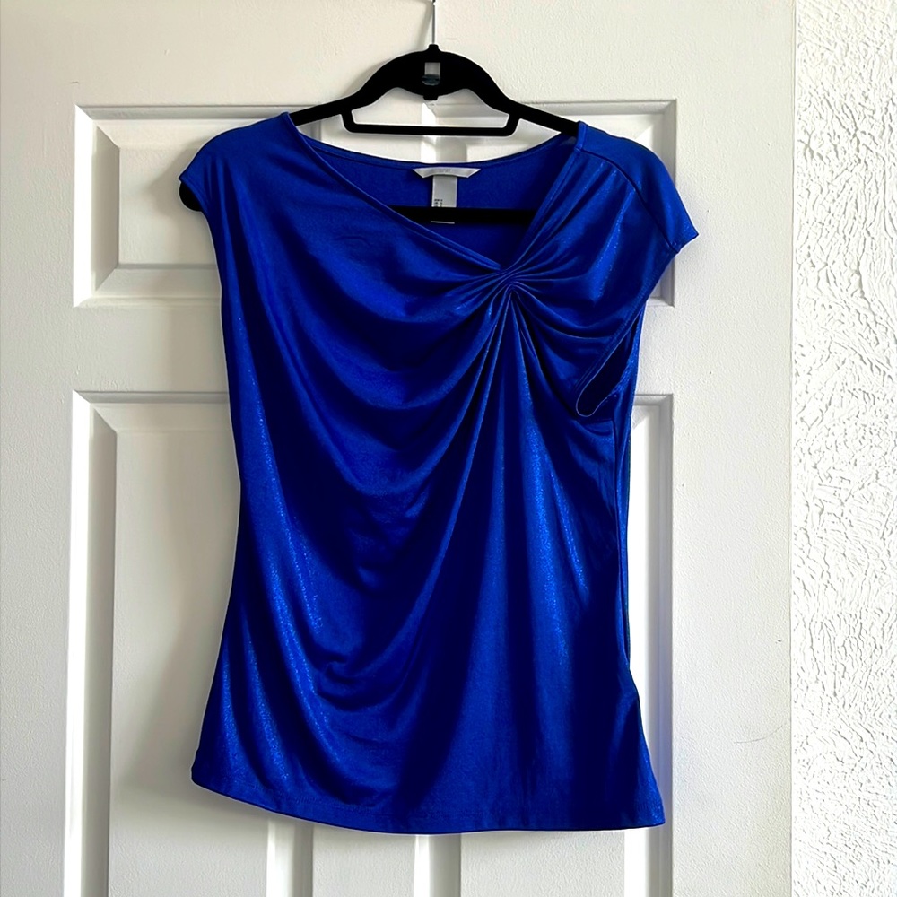 H&M Small Dressy Blue Shirt Perfect for Winter Holidays